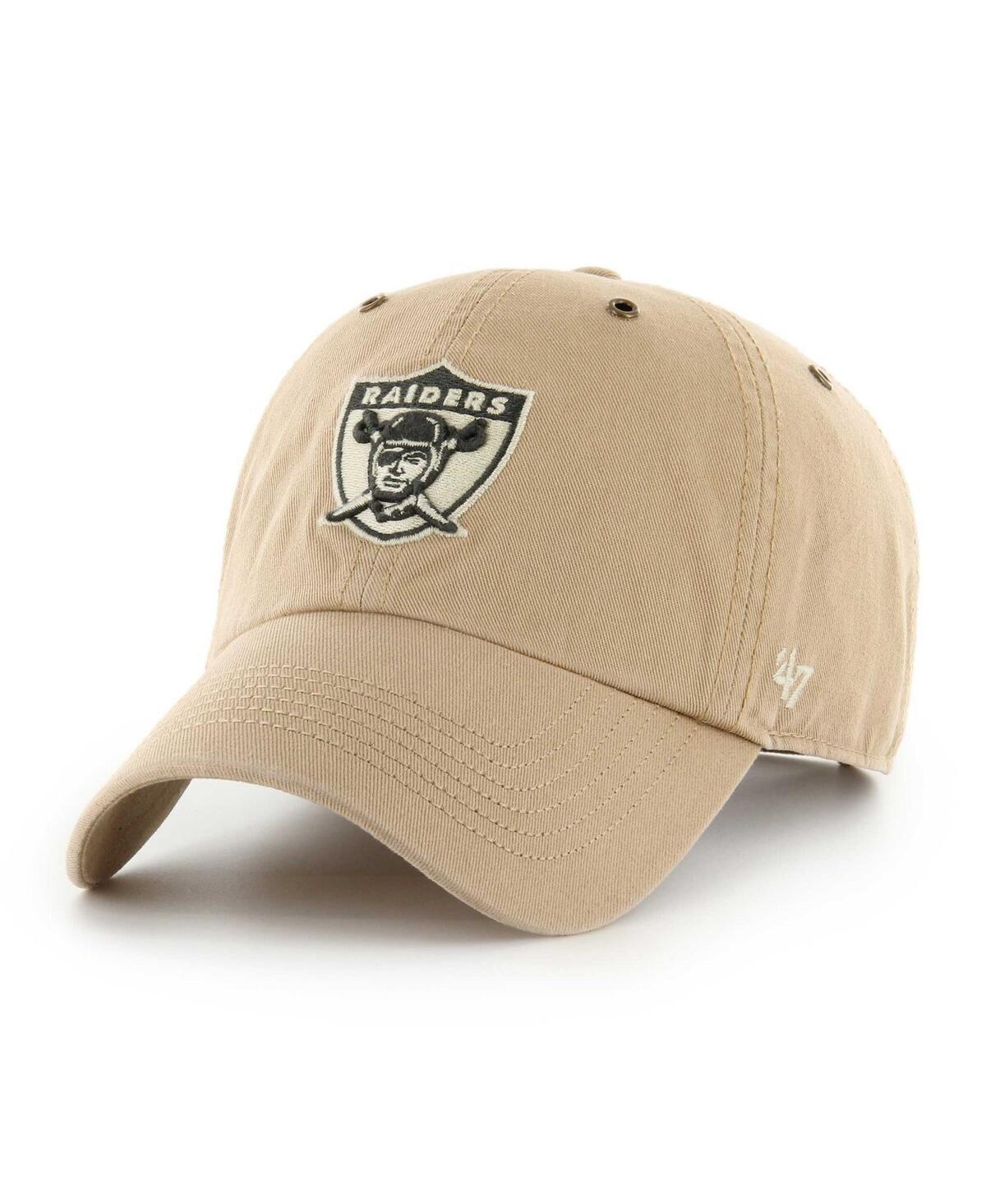 Mens 47 Khaki Las Vegas Raiders Overton Clean Up Adjustable Hat Product Image