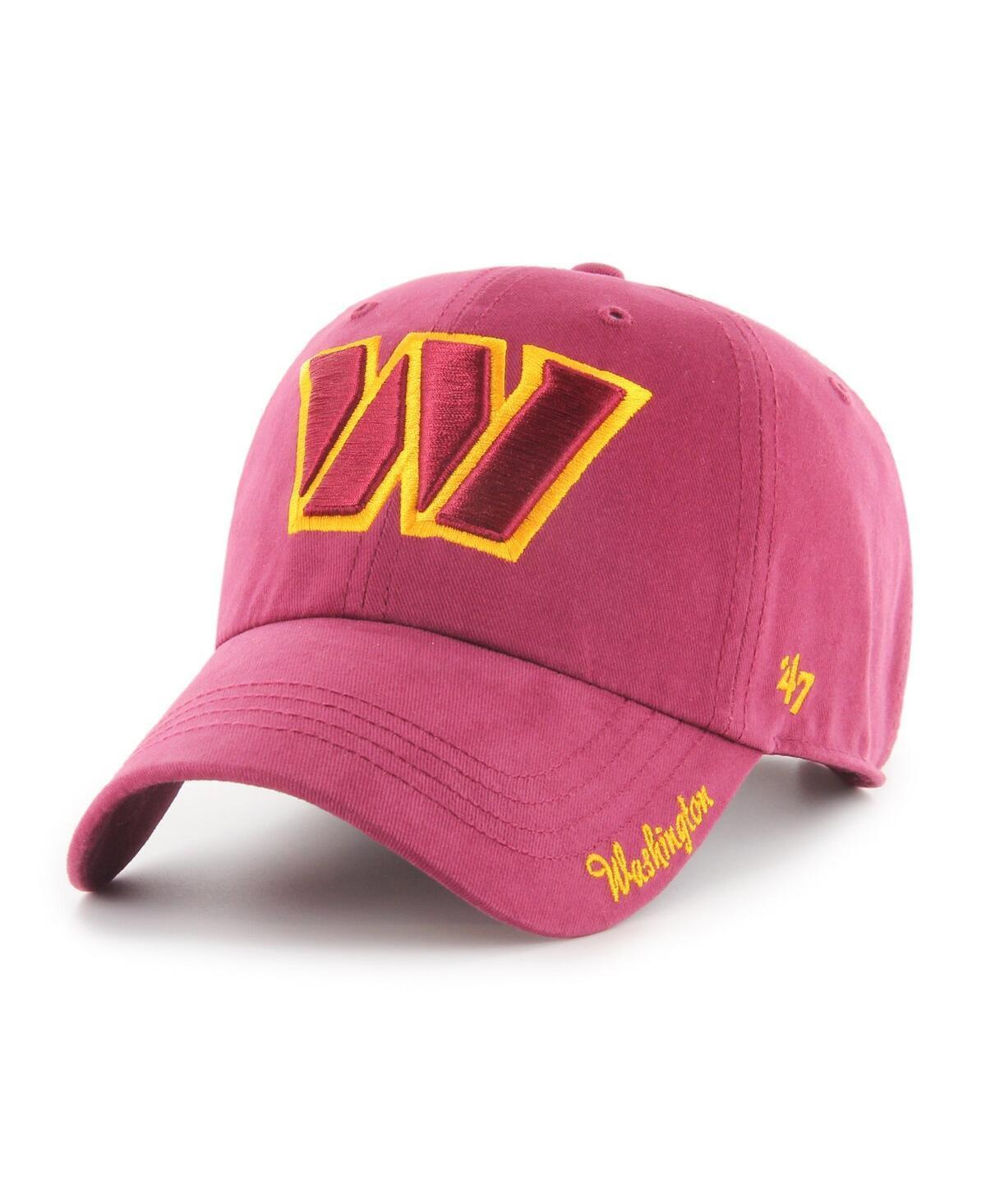 Womens 47 Brand Burgundy Washington Commanders Miata Clean Up Primary Adjustable Hat Product Image