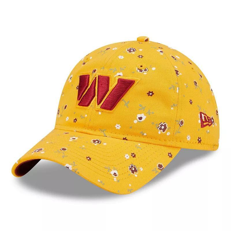 Womens New Era Gold Washington Commanders Floral 9TWENTY Adjustable Hat Product Image