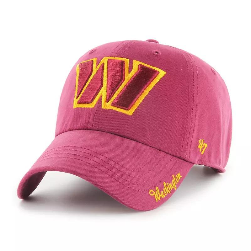 Womens 47 Brand Burgundy Washington Commanders Miata Clean Up Primary Adjustable Hat Product Image