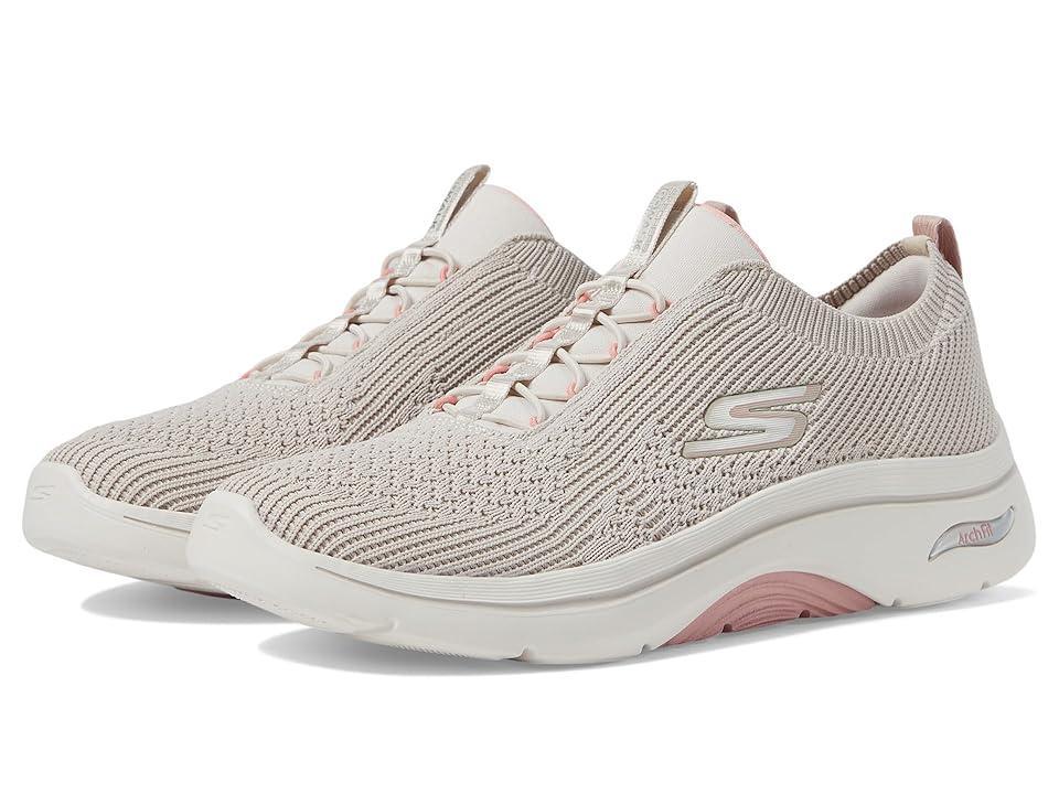 SKECHERS Performance Go Walk Arch Fit 2.0 Sofia (Taupe/Pink) Women's Shoes Product Image