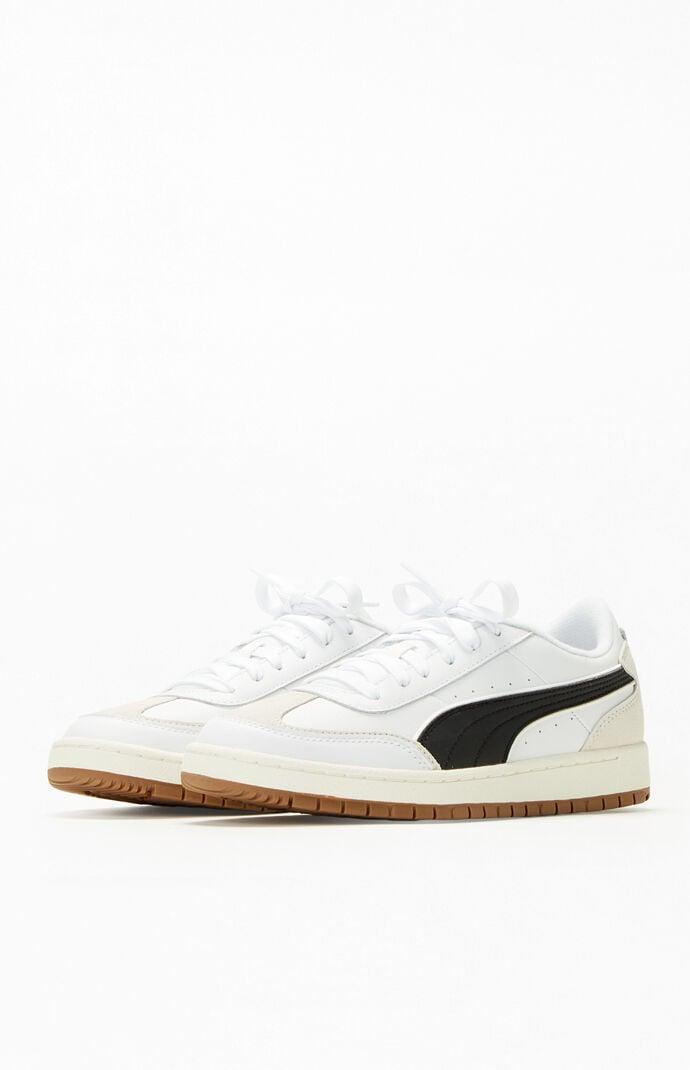 Puma Women's White & Black Premier Court Sneakers in White/Black - Product Image