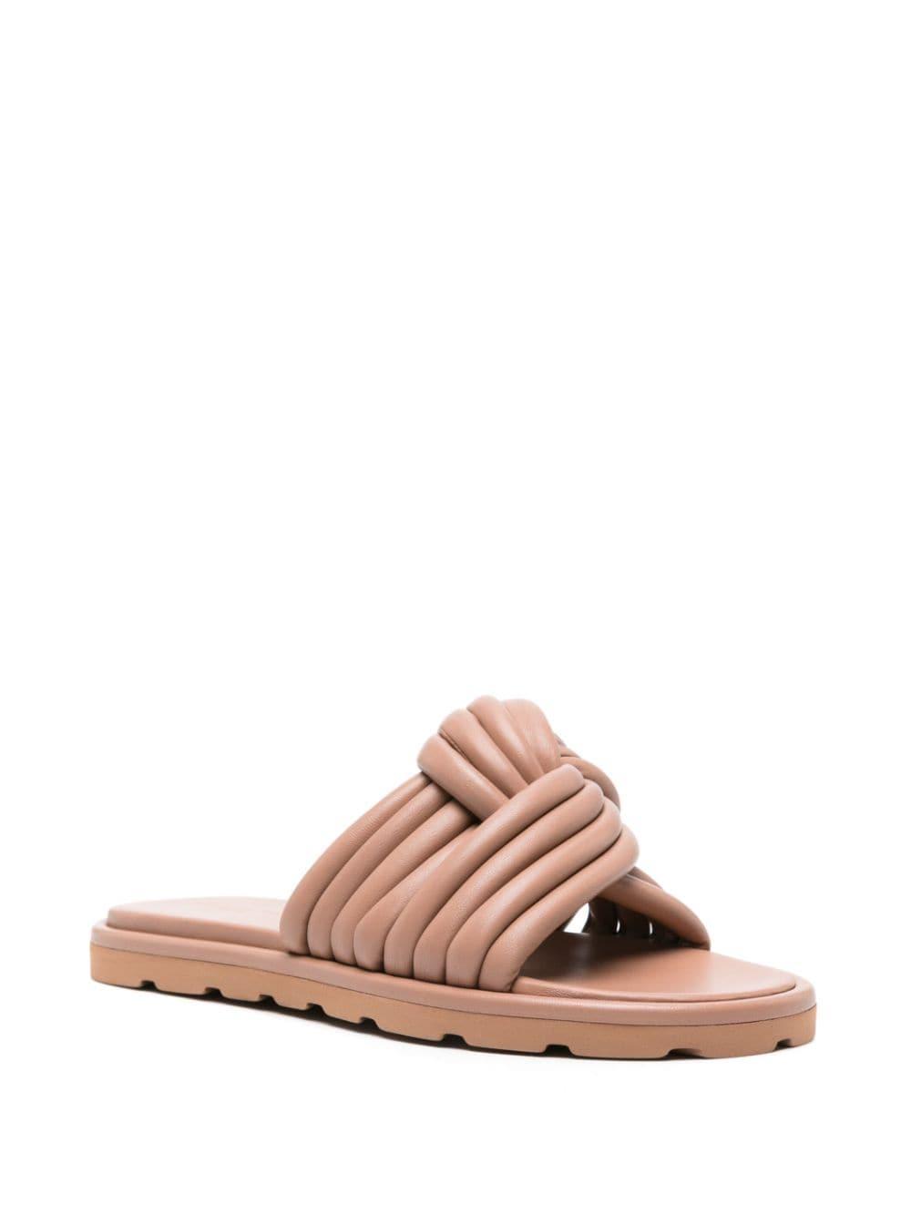 Ottavia Leather Slides In Pink Product Image