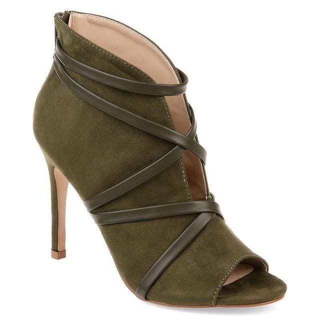 Journee Collection Samara Womens High Heel Ankle Boots Green Product Image