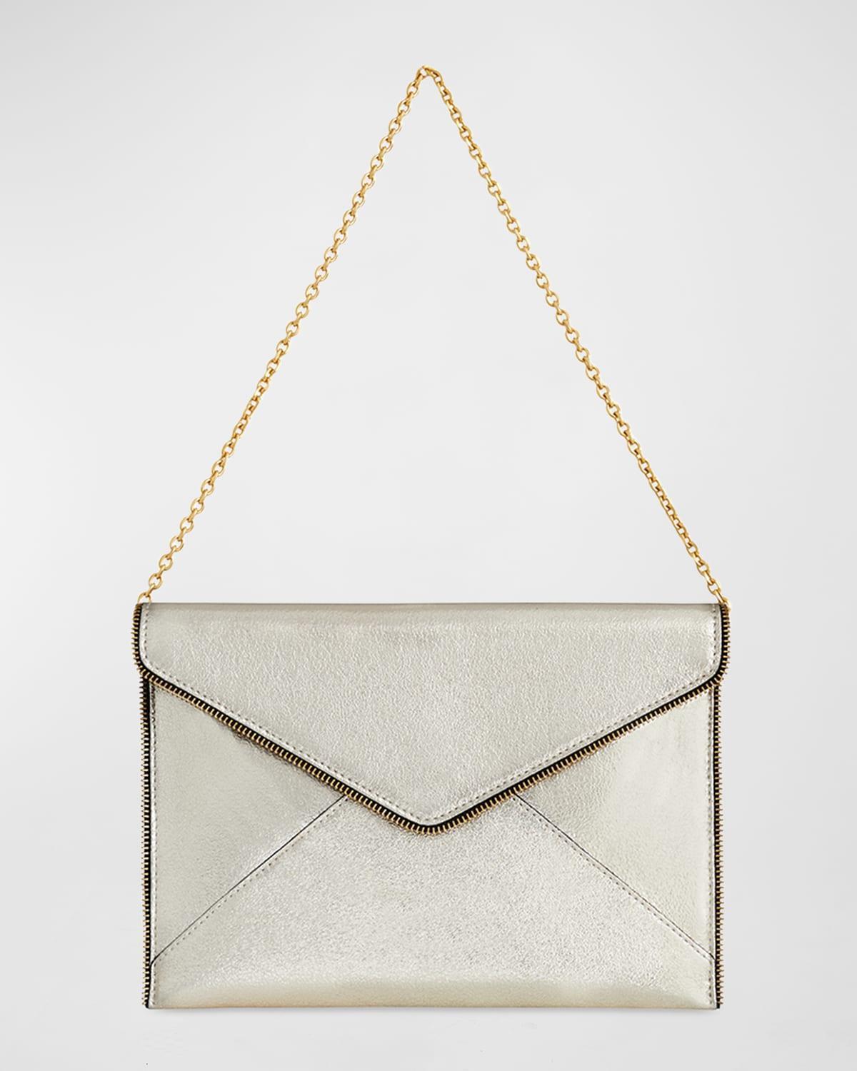 Rebecca Minkoff Leo Leather Envelope Clutch Product Image