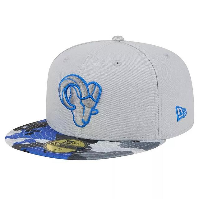 Mens New Era Gray Los Angeles Rams Active Camo 59FIFTY Fitted Hat Product Image