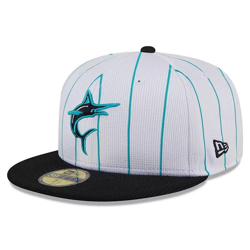 Mens New Era White Miami Marlins 2024 Batting Practice 59FIFTY Fitted Hat Product Image