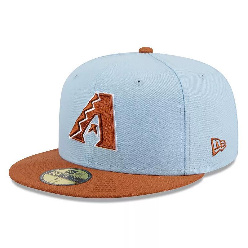 Mens New Era Blue/Brown Arizona Diamondbacks Spring Color Basic Two-Tone 59FIFTY Fitted Hat Product Image