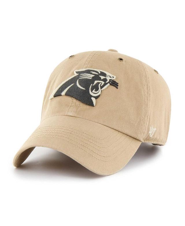 Mens 47 Brand Khaki Carolina Panthers Overton Clean Up Adjustable Hat Product Image