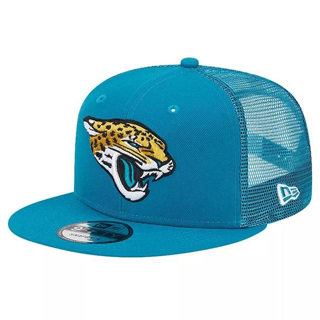 Mens New Era Teal Jacksonville Jaguars Main Trucker 9FIFTY Snapback Hat Product Image