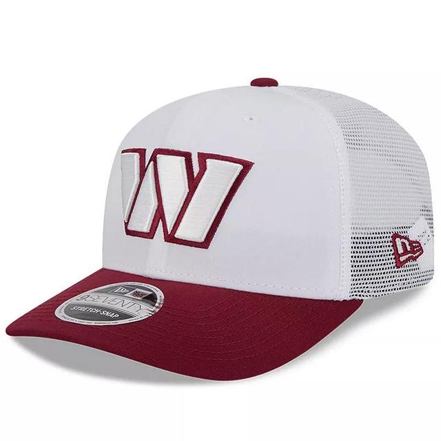 Mens New Era White/Burgundy Washington Commanders 2024 NFL Training Camp 9SEVENTY Trucker Hat Product Image