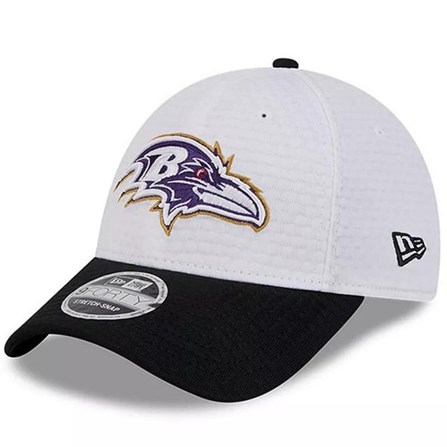 New Era Mens White Baltimore Ravens 2024 Nfl Training Camp 9FORTY Adjustable Hat - White Product Image