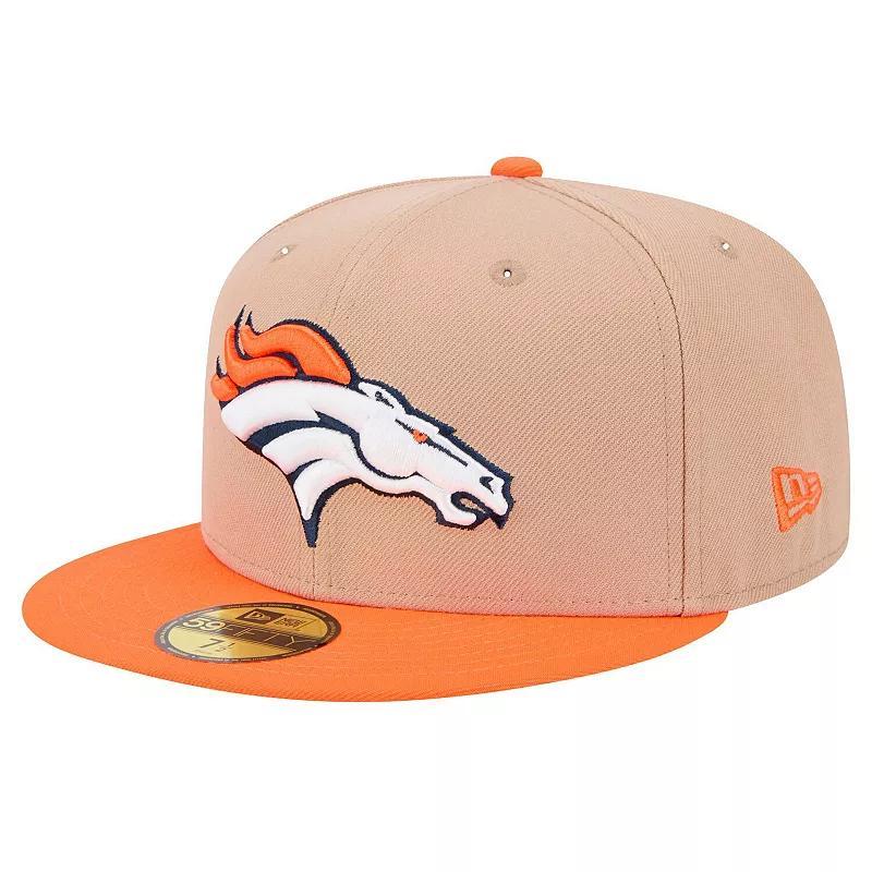 Mens New Era Tan Denver Broncos Logo Main 59FIFTY Fitted Hat Product Image