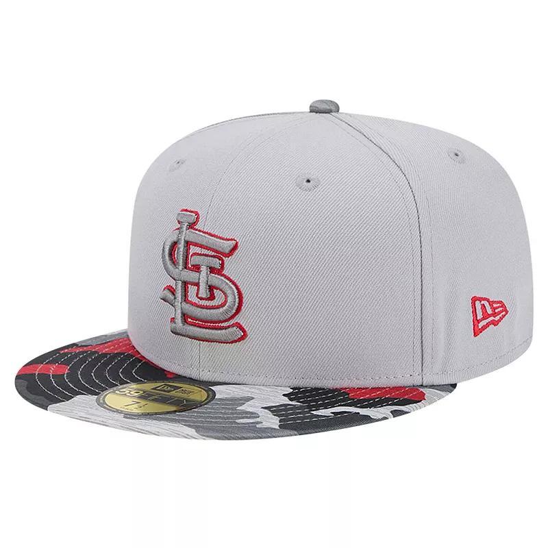 Mens New Era Gray St. Louis Cardinals Active Team Camo 59FIFTY Fitted Hat Product Image