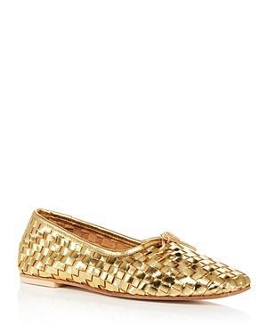 Freda Salvador Womens Jada Slip On Woven Bow Flats Product Image