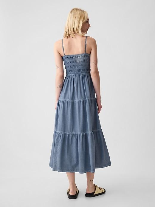 Smocked Tiered Midi Dress Product Image