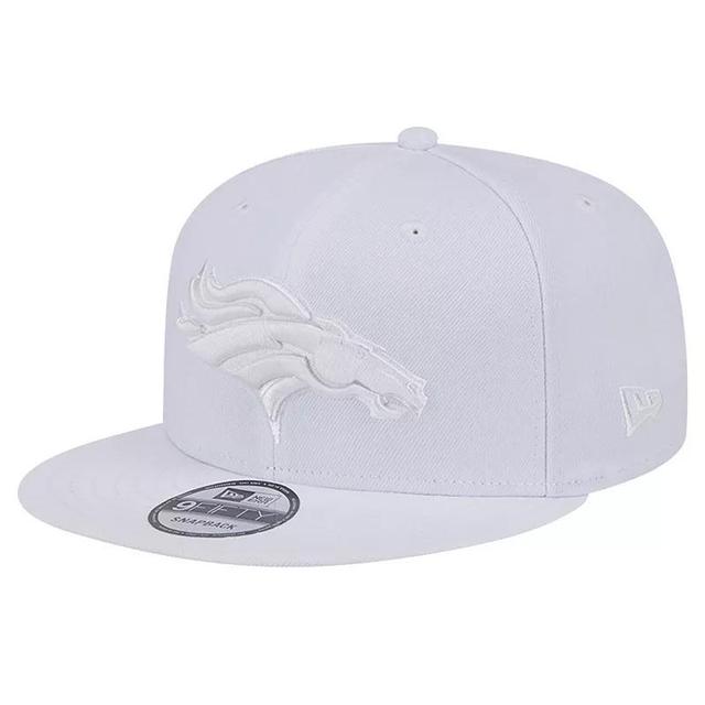 Mens New Era Denver Broncos Main White 9FIFTY Snapback Hat Product Image