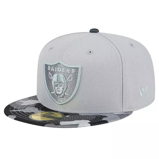 Mens New Era Gray Las Vegas Raiders Active Camo 59FIFTY Fitted Hat Product Image