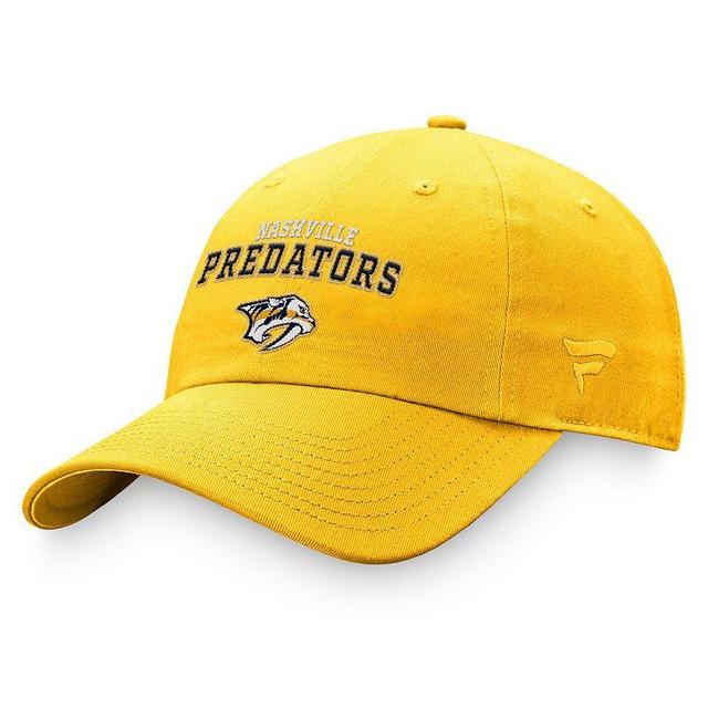 Womens Fanatics Branded Gold Nashville Predators Fundamental Two-Hit Adjustable Hat Product Image