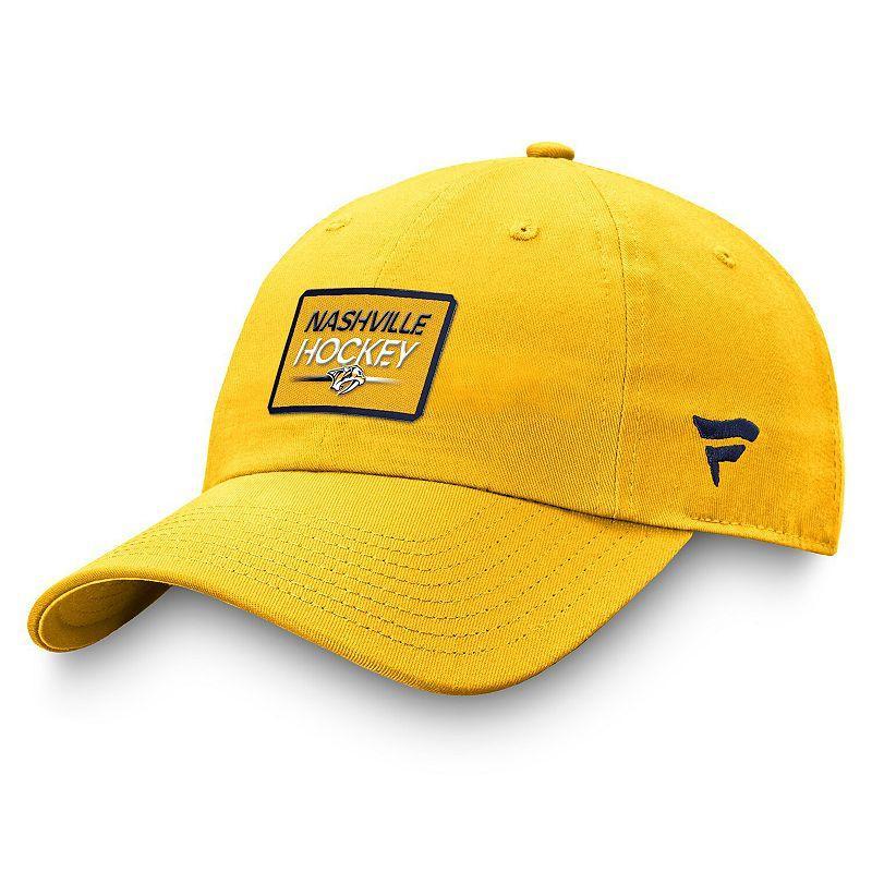 Mens Fanatics Branded Gold Nashville Predators Authentic Pro Prime Adjustable Hat Product Image