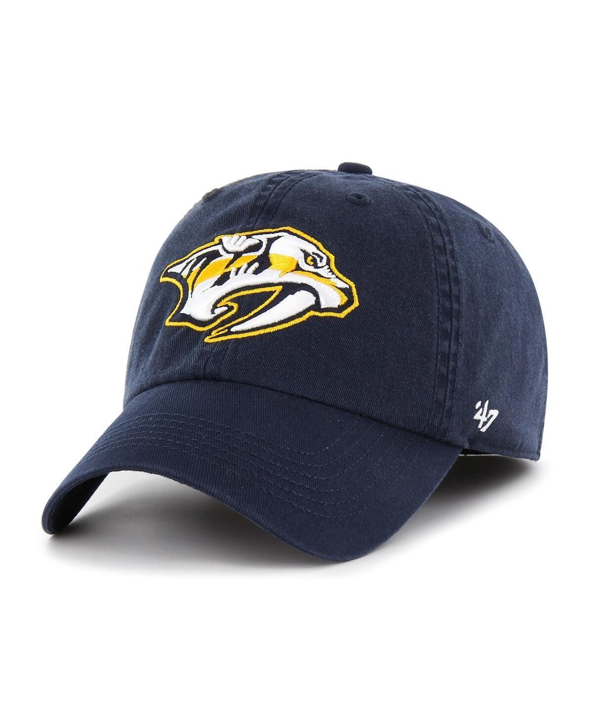 Mens 47 Navy Nashville Predators Classic Franchise Fitted Hat Pdt Blue Product Image