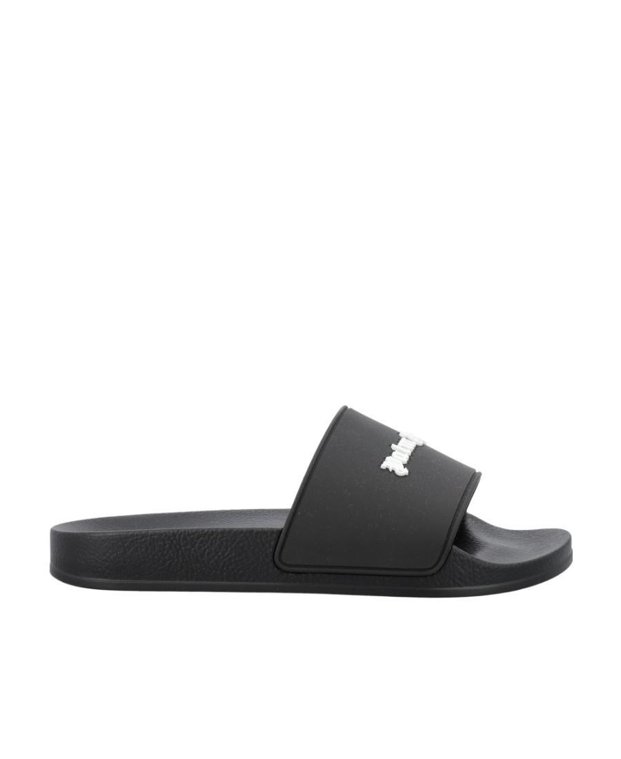 PALM ANGELS Logo Detailed Slides In Black Product Image