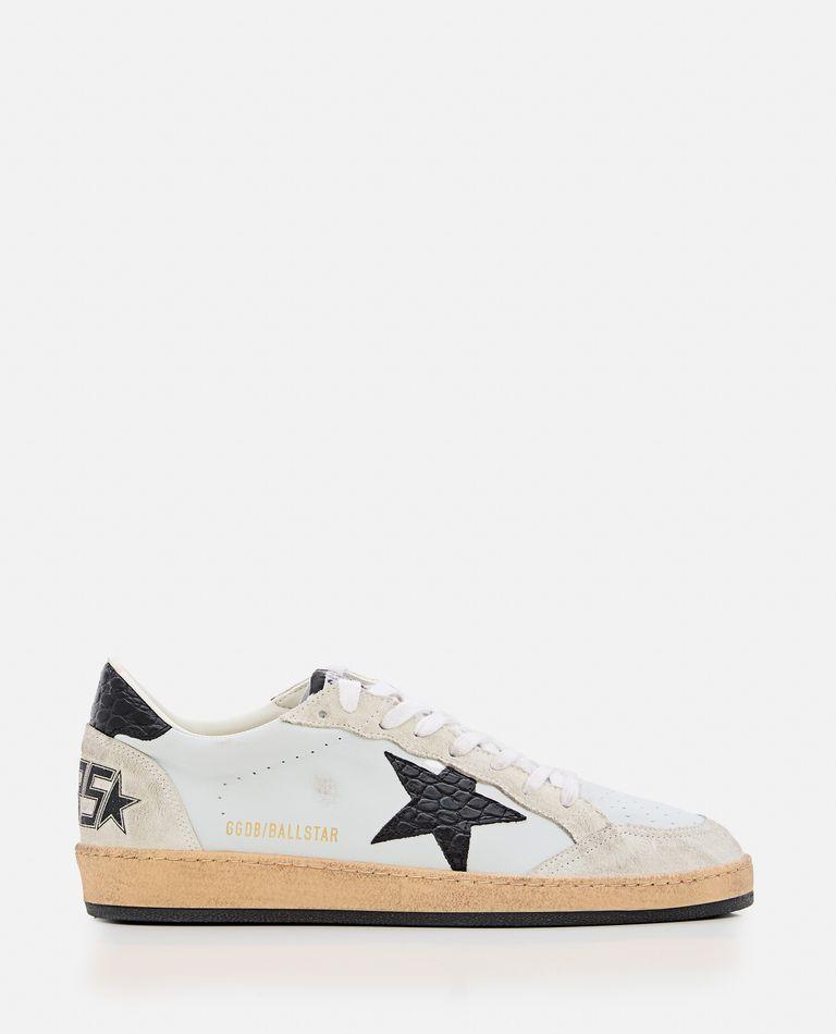 GOLDEN GOOSE Ballstar Nappa Stella E Tallone Stampa Cocco In Gray Product Image