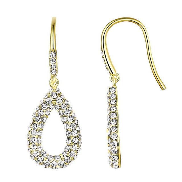 Chrystina Crystal Teardrop Dangle Earrings, Womens, Yellow Gold Tone Product Image