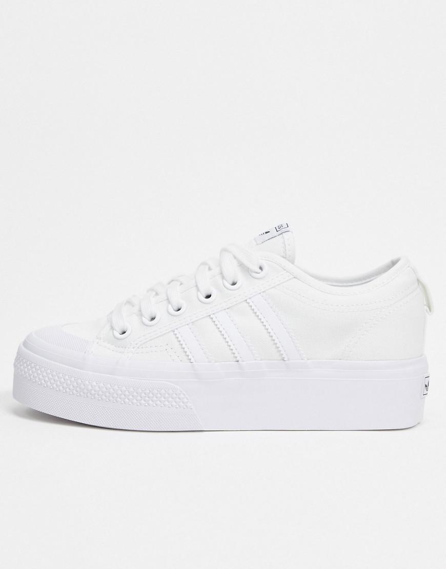 adidas Originals Womens adidas Originals Nizza Platform - Womens Basketball Shoes White/White Product Image