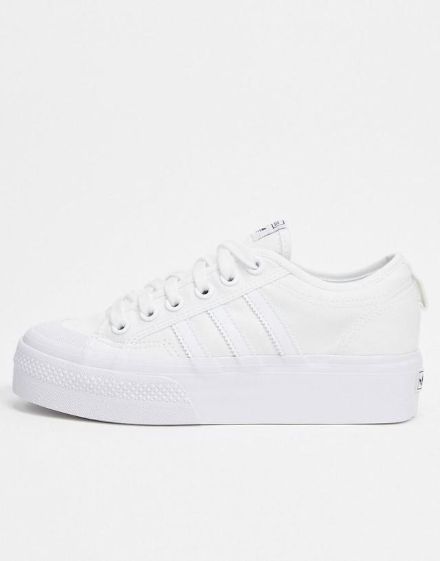 adidas Originals Womens adidas Originals Nizza Platform - Womens Basketball Shoes White/White Product Image