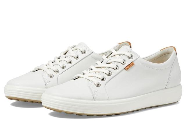 ECCO Soft 7 Sneaker White) Women's Lace up casual Shoes Product Image