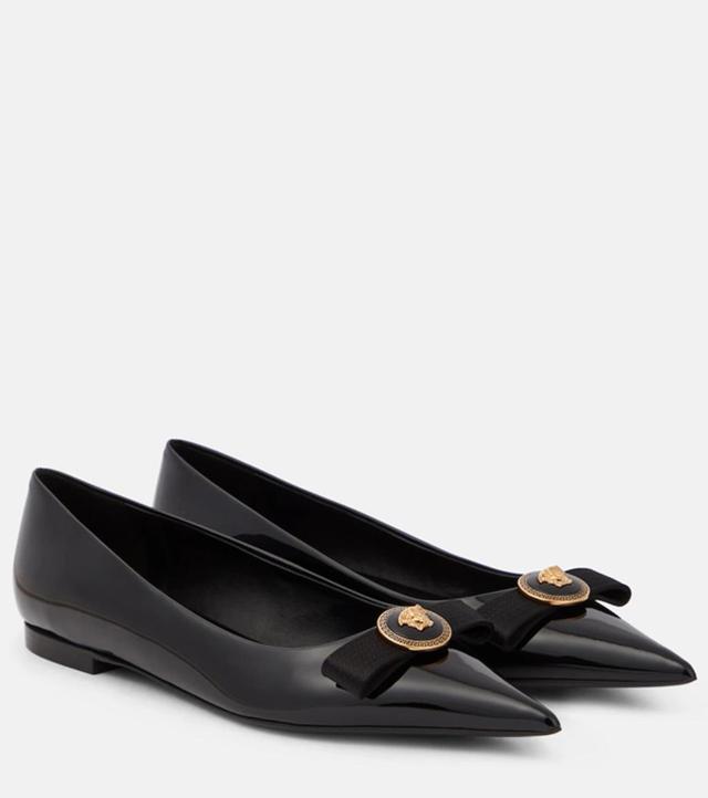 Nastro Gianni Patent-leather Ballerina Shoes In Black Product Image