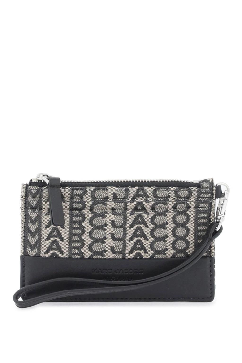 MARC JACOBS The Monogram Top Zip Wristlet Wallet In Beige Multi (beige) Product Image