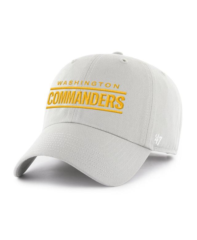 Mens 47 Gray Washington Commanders Script Clean Up Adjustable Hat Product Image