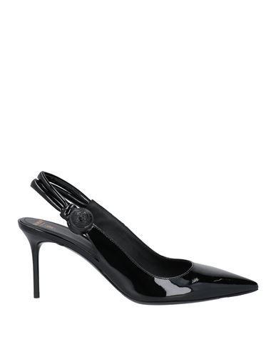 BALMAIN Black Patent Calf Leather Slingback Pumps Product Image