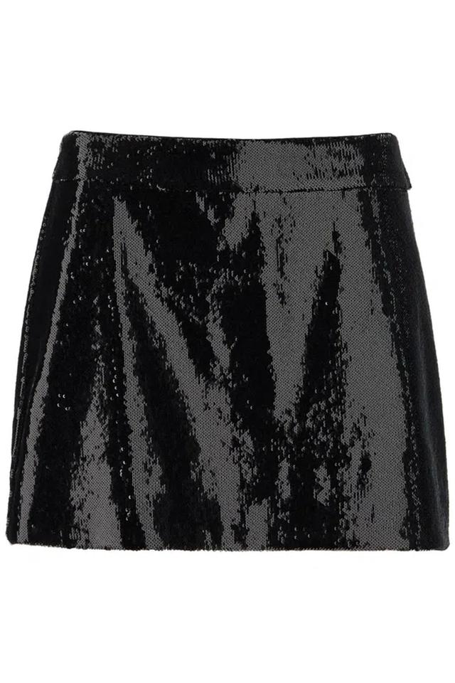 Sequin Mini Skirt In Black Product Image