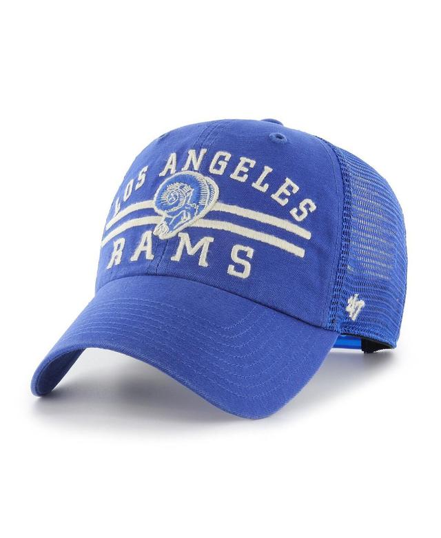 Men's '47 Royal Los Angeles Rams Legacy Highpoint Trucker Clean Up Snapback Hat Product Image