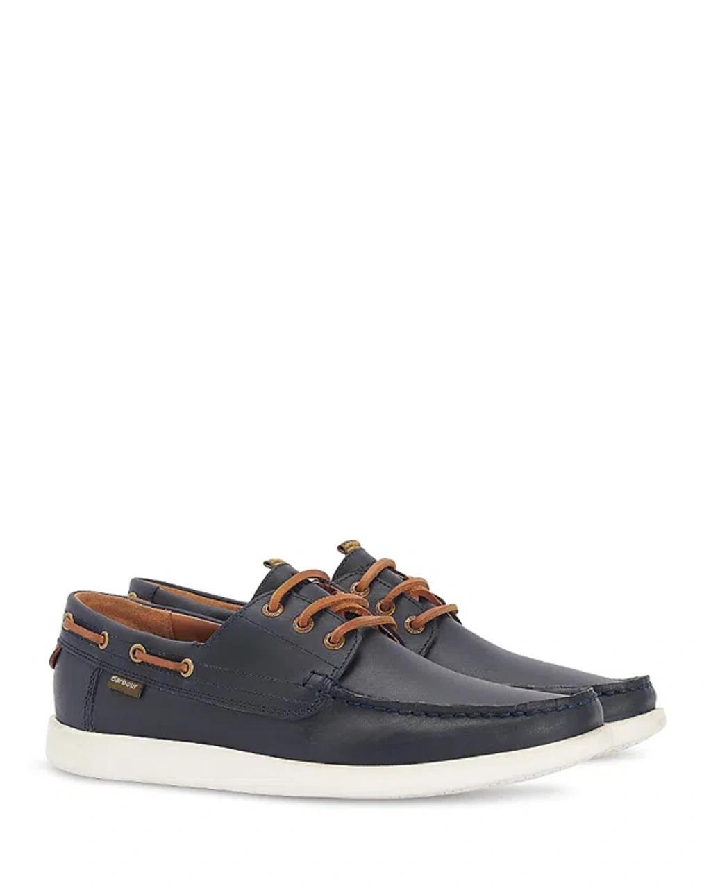 Armada Mens Boat Shoes In Navy/brown Product Image