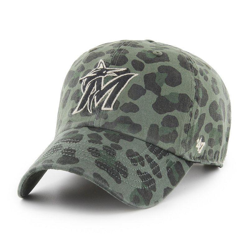 Womens 47 Brand Green Miami Marlins Bagheera Clean Up Adjustable Hat Product Image