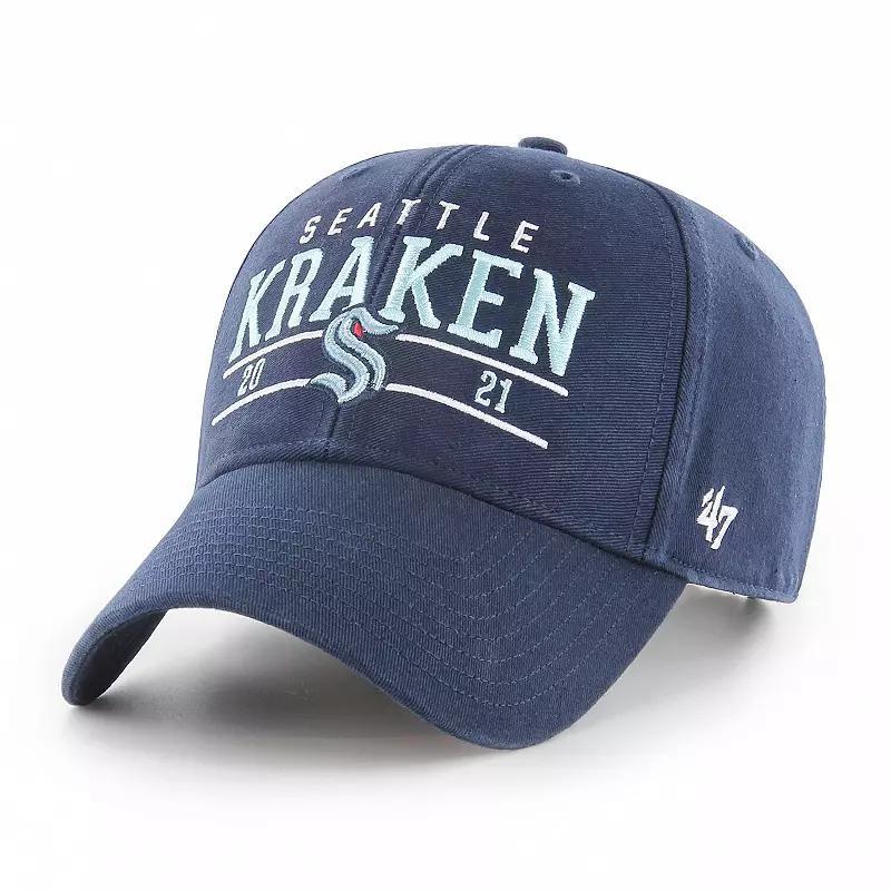 Mens 47 Deep Sea Blue Seattle Kraken Centerline MVP Adjustable Hat, Krk Blue Product Image