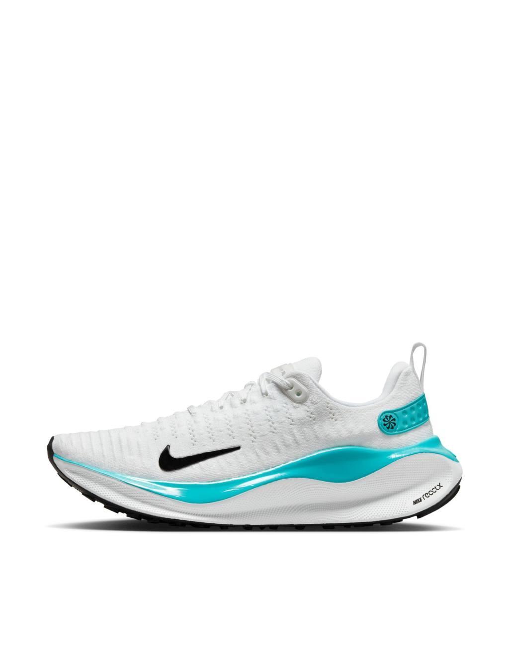 Nike Running Infinity Run 4 sneakers in white and blue Product Image