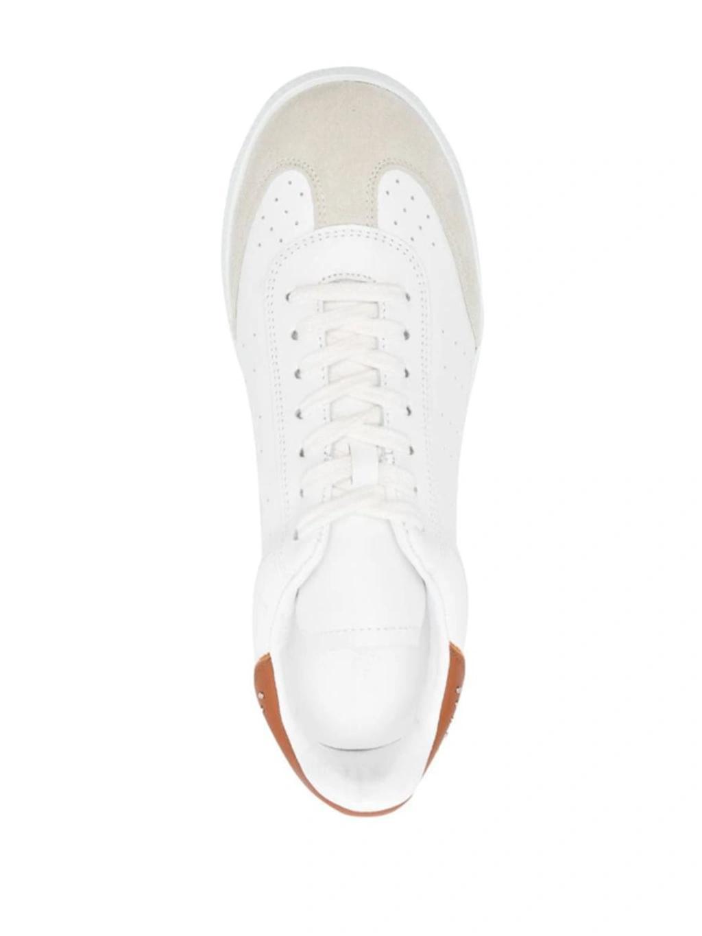 Bryce Leather And Suede Trainers In White Product Image