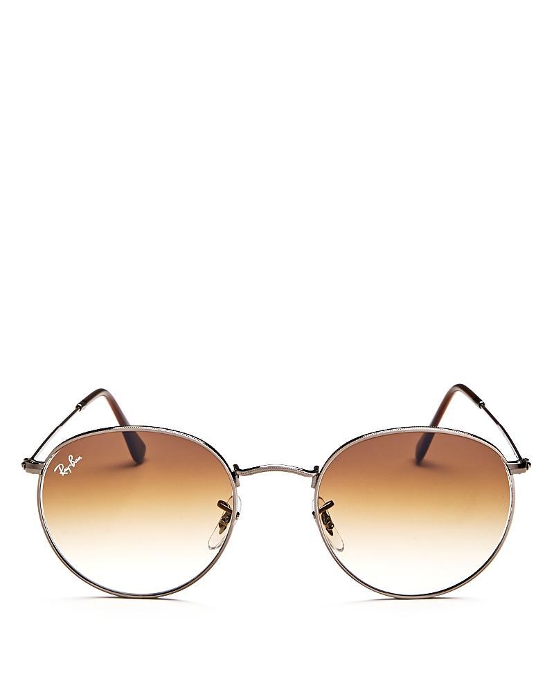 Ray-Ban Icons 50mm Round Metal Sunglasses Product Image