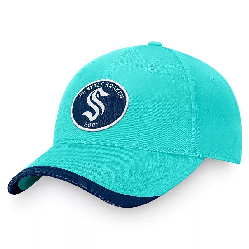 Mens Fanatics Branded Light Blue Seattle Kraken Fundamental Adjustable Hat Product Image