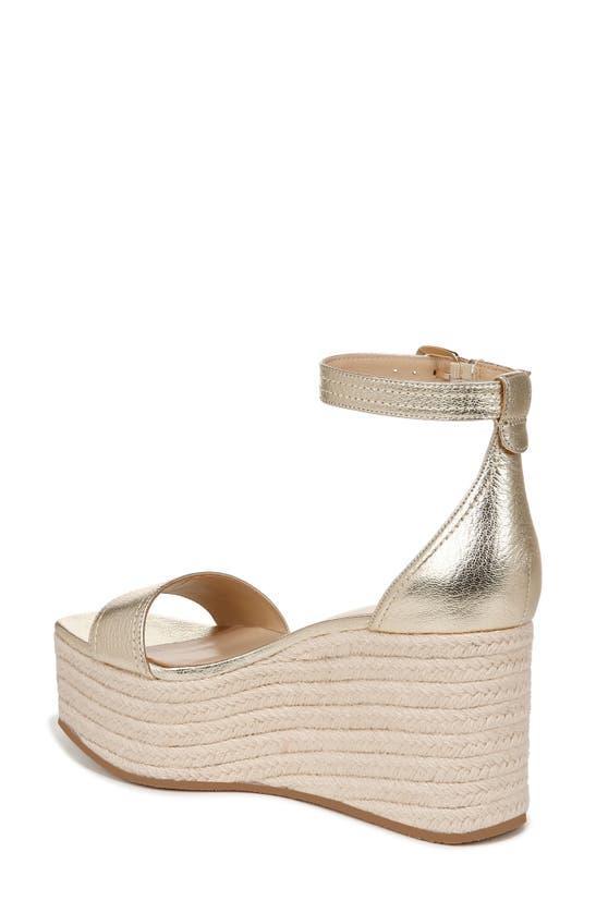 VERONICA BEARD Women's Gianna Leather Platform Wedge Espadrille Sandals In Platinum Product Image