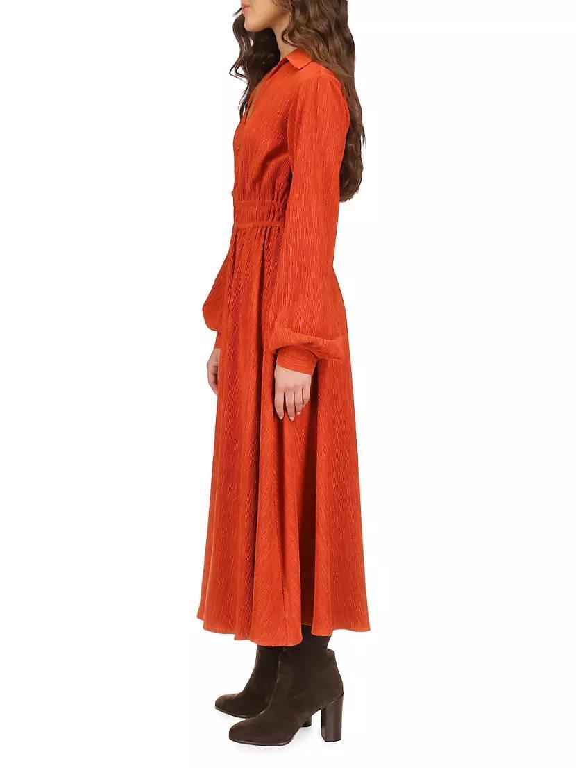 Plisse A-Line Midi-Dress Product Image