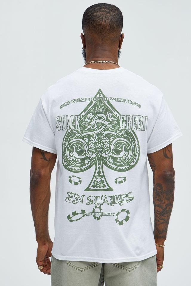 Spades Green Short Sleeve Tee - White Product Image