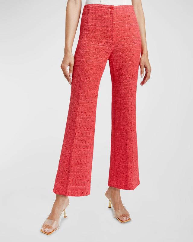 Womens Liza Flared Cotton-Blend Pants Product Image