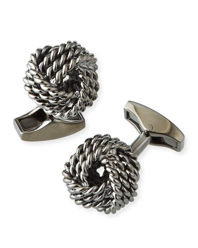 Mens Round Knot Cuff Links Product Image