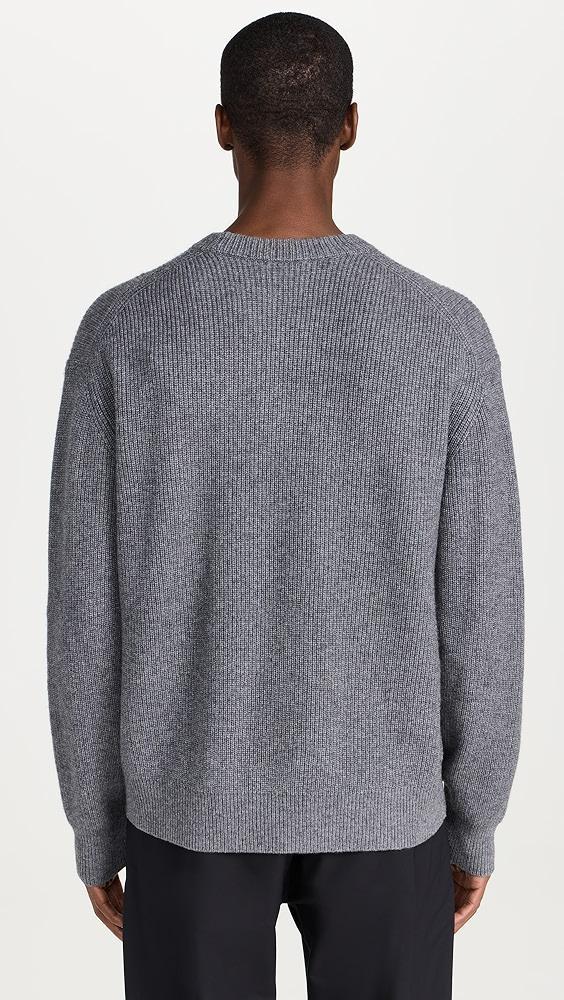 Maison Kitsune Bold Fox Head Patch Comfort Ribbed Sweater | Shopbop Product Image